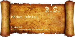 Módos Dániel névjegykártya